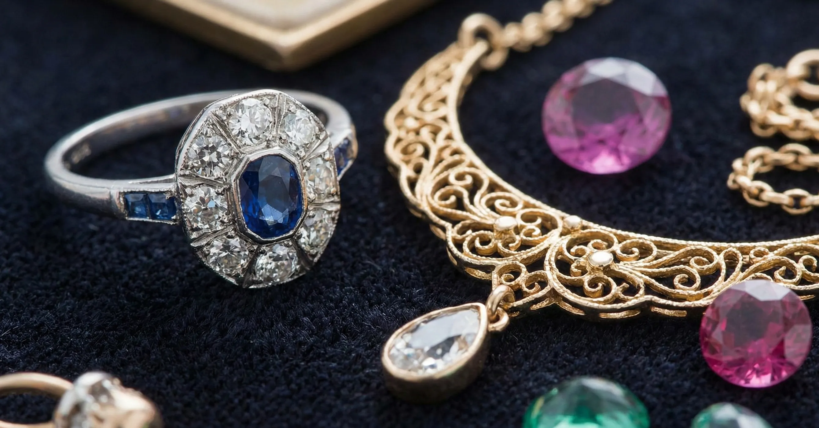 Macro shot of jewelry details