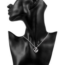 Load image into Gallery viewer, Swarovski Crystal I LOVE YOU Necklace in 18K White Gold Plated